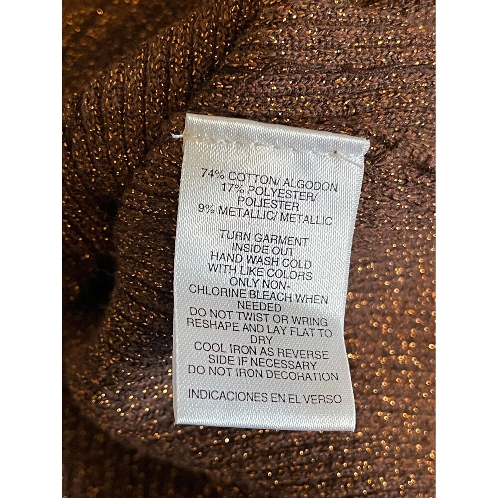 Brown Mercer Street Studio sweater in like new condition. Sequined Size XL - Picture 4 of 4